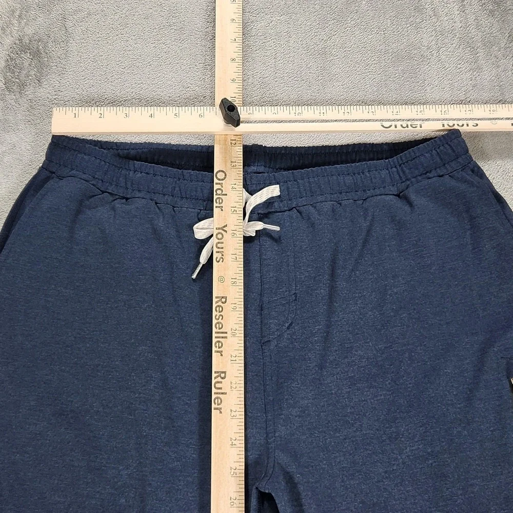 Vuori‎ Pants Mens 2XL 32 Blue Jogger Elastic Waist Zip Pocket Performance